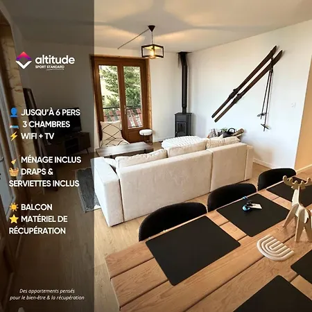 Appartement Moderne Et Spacieux Avec Poele A Bois Et Balcon Font-Romeu-Odeillo-Via